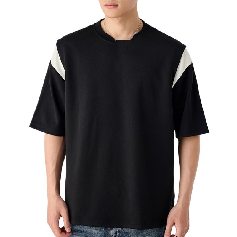 T-Shirt Homme en Polyester Ample et Respirant à Col Rond