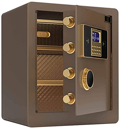 TOPNIU Safes Box High Security Safe Digital Combination Very Large Capacity to Store Valuables Cabinet Safesp Computers, Jewels,Brown