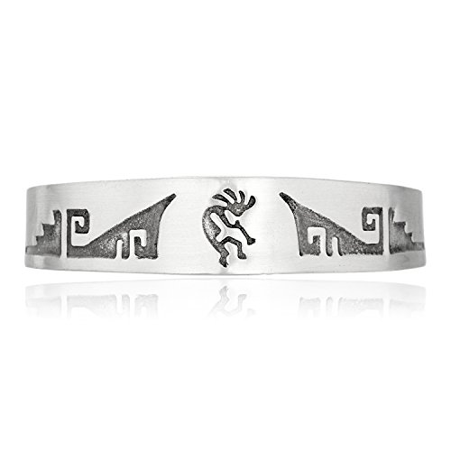 Dan's Jewelers Native American Indian Inspired Kokopelli Flutist Bracelet, Fine Pewter Jewelry