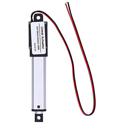 Electric Linear Actuator Stroke, DC12V 50mm Low Noise Internal Limit Switch, High Speed Linear Motion Actuator for Automotive Industrial Electric Device (Stroke 50mm-4mm/s-150N)