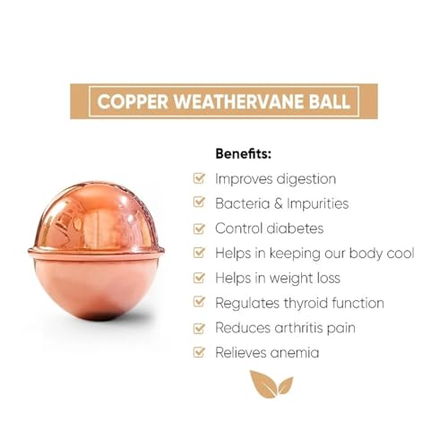 Image of Ayurvedic Copper Ball Drinking Water Purification & Infusion, Copper Metal Ball bring Integrity and Clear Thinking with Natural Energy and Meditation, Water Charger Pack of 4