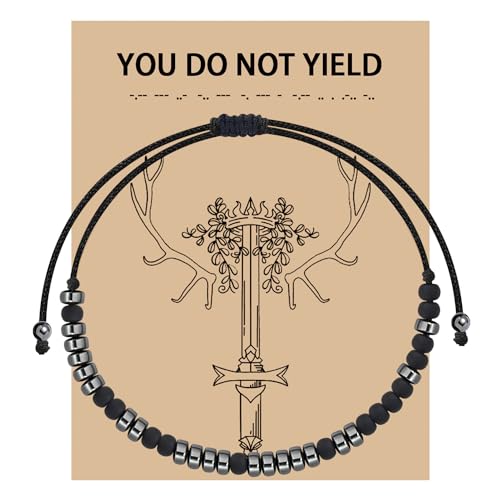 MAOFAEDYou Do Not Yiel Morse Code Bracelet for Men Women Literary Gift Bookish Gift Morse Code Jewelry