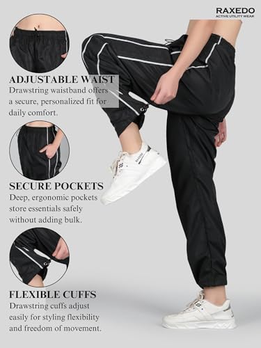 Image of Parachute Pants for Women - Water-Resistant Cargo Pants for Women | Stylish Activewear for Travel, Office, Gym, Trekking & Everyday Comfort | Korean Pants for Woman