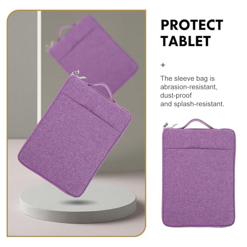Funda portátil vaquera antirrayaduras color púrpura con organizador de cables independiente 4
