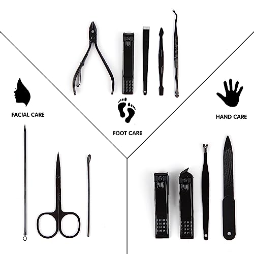 Tumkun Nail Kit, Manicure Kit, Nail Care Kit For Men, Manicure Pedicure Set, Nail Clippers Toenail Clippers Kit, Professional Manicure Kit Pedicure Kit, Blue Travel Case, Set of 12. - Image 3