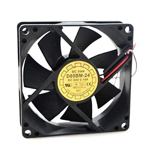 D80BM-24 Server Cooler Fan 24V 0.14A | 80x80x25mm Double Ball Bearing Inverter