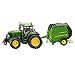 siku 1665, Trattore John Deere con pressa per balle con 2 balle incluse, Metallo/Plastica, Verde, Parti mobili