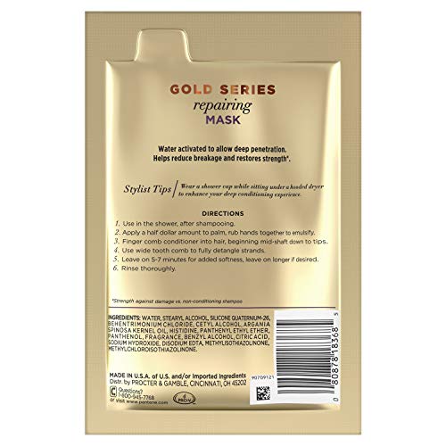 Gold Series, From Pantene Pro-V, Repairing Mask Treatment, With Argan Oil, Moisturize And Restore, 1.7 Fl Oz - Pack Of 10 #TOP1