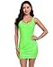 HDE Womens Latex Mini Dress Faux Leather Bodycon Sexy Club Dresses for Women Green - XL