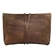 Heather's, Minimalist Clutch Bag for Cards, Money, and Coins, Great for Makeup, Cosmetics & Toiletry Items, Full Grain Leather, Handmade, Bourbon Brown