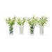 Odoria 1/12 Miniature Potted Plants 4Pcs Dollhouse Decoration Accessories, Assorted