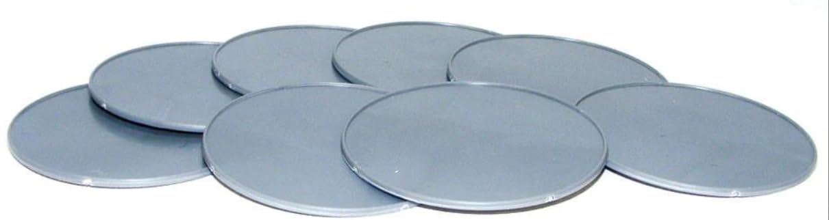Warlord Games 16pcs 60mm Round Plastic lipped bases for Tabletop Miniatures, Grey - Image 2