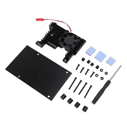 Carcasa de Aleación de Aluminio con Ventilador de Enfriamiento Pasivo para Orange Pi 3B, Caja para Placa de Desarrollo con Disipador de Calor, Almohadillas Térmicas y Ranuras de Ventilación miniatura 2