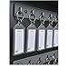 Acrimet 128-Key Cabinet with Lock, Wall Mount Wooden Key Organizer, Security Key Storage Box (128 Positions) with Numbered Hooks & Smoke Key Tags – Commercial & Home Use (Black)