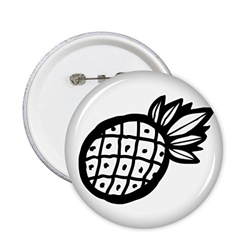 Ananas noir motif badge cadeau original pour amateurs d'art et de customisation