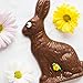 Large Solid Chocolate Easter Bunny - 1/2 lb (8 oz) Hand Made Chocolate Bunny, Easter Candy is Great Easter Basket Stuffer for Kids, Adults, Gift Wrapped with Bow, Milk Chocolate