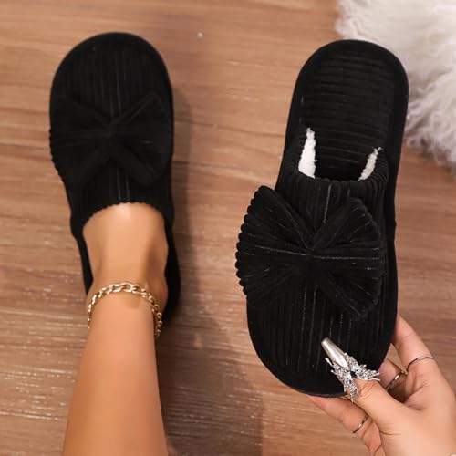 Cute Slippers for Women Indoor and Outdoor Cozy Soft Bow Womens Slippers with Memory Foam Anti-Skid Sole Slides House Bedroom Shoes Comfy Trendy Gift Slipper2
