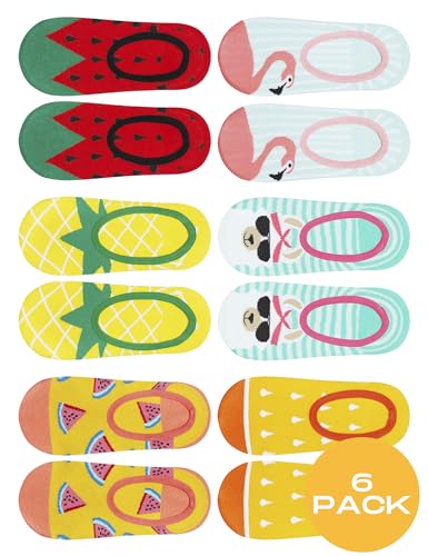 soxo Colores Calcetines Invisibles Mujer Socks Cortos Algodon Pinkies Divertidos 35-40 6 Pares