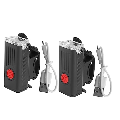 GOOHOCHY Led Bike Front Lights Charging 2 Pack Cycling Night Lights Waterproof for Safe Riding