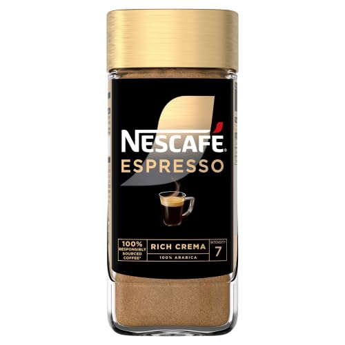 Espresso Instant Coffee, Rich Crema, 100 Percent Arabica Premium Instant Espresso Coffee, 95g (Pack of 6)