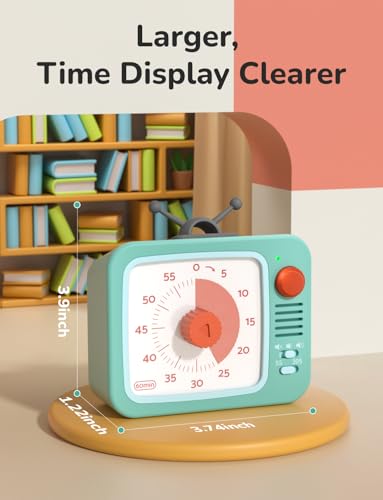 Image of LIORQUE Visual Timer for Kids with Pause, 60 Minute Countdown Timer, Green