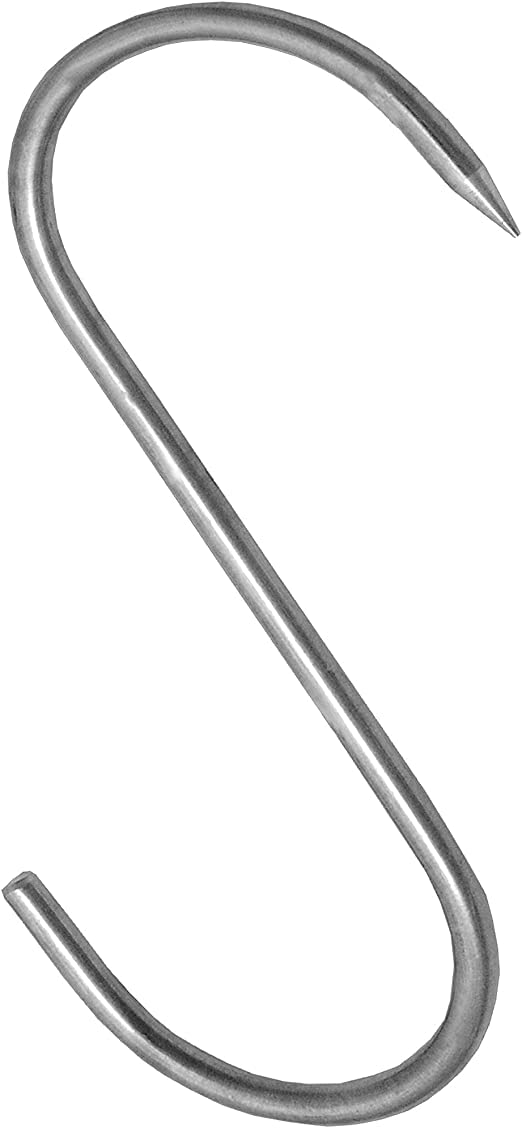 Wolfcut 20 x Fleischhaken S Haken CNS Fleischerhaken Metzgerhaken Räucherhaken, Konfiguration:220/10 mm