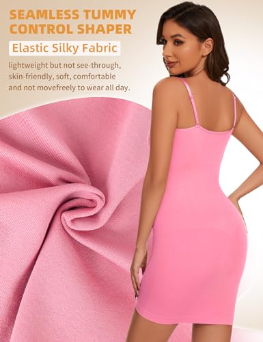 Image of SLIMBELLE Shapewear Dress Slip for Women Tummy Control Adjustable Spaghetti Full Slip Seamless Body Shaper for Under Dresses