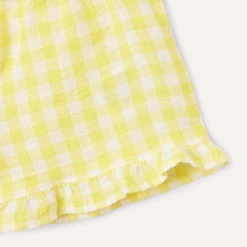 Amazon Essentials Unisex Babies x Sofia Grainge Baby Girls and Toddlers Cotton Linen Set with Ruffles, Yellow Gingham, 12 Months - image 3