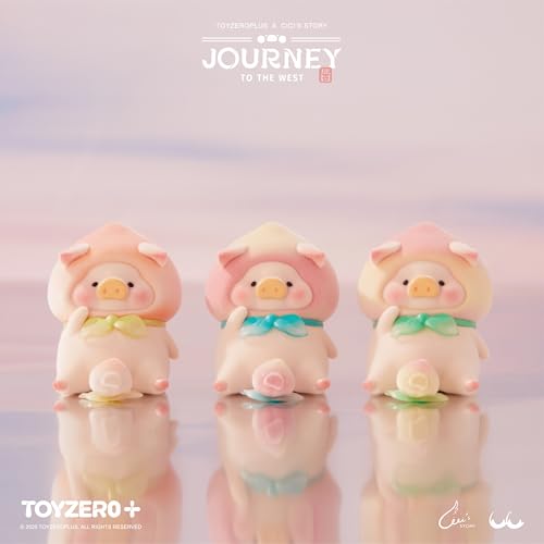 Image of TOYZERO + Lulu The Piggy Blind Box Figures - Journey to The West Series Blind Boxes Mystery Box Cute Figures Collectible Toys Animal Figurines Home Desk Decorations Holiday Birthday Gifts, Single Box