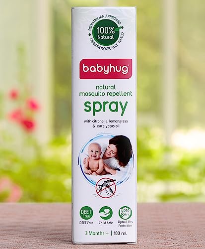 Image of Babyhug Natural Mosquito Repellent Spray with Citronella,Lemongrass & Eucalyptus Oil - 100 ml - 3 Months+