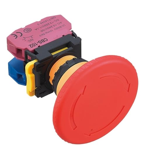 Interrupteur bouton-poussoir d'arrêt d'urgence 22 mm momentané 10A 600V