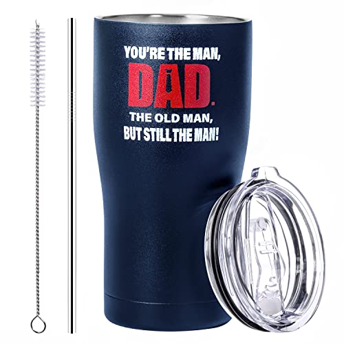 Product Image of the Birthday Gifts for Dad - Dad Tumbler Mug 20 oz -Dad Gifts - Dad Birthday Gifts from Daughter,Son,Wife - Cool Gifts for Dad from Daughter-Father Gifts Cup-Best Dad Ever Step Dad Gifts Presents Idea (N)