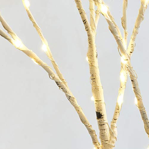 Fudios Lighted Branches 150 Led Fairy Lights With Timer 32In Plug In, Electric Lit White Birch Twigs For Vase Christmas Inside Outside Decor 1 Set #TOP3