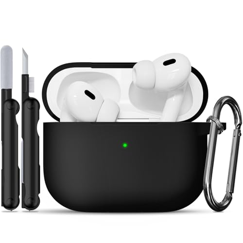TNSNK Case for Airpods Pro 2nd/1st Gen, Silikon Shockproof Protective for Airpods Pro Case Cover (2023 USB-C/Lightning Cable) with Cleaning Kit and Carabiner, Support Wireless Charging TNSNK Case for Airpods Pro 2nd/1st Gen, Silikon Shockproof Protective for Airpods Pro Case Cover (2023 USB-C/Lightning Cable) with Cleaning Kit and Carabiner, Support Wireless Charging
