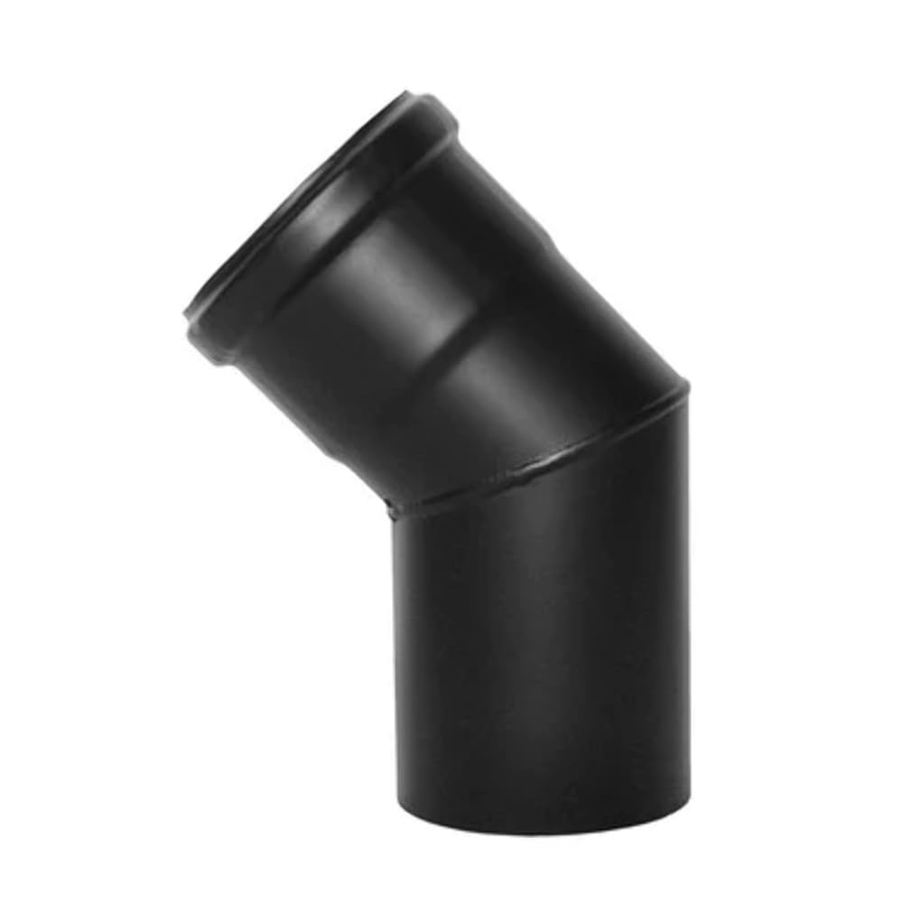 Curva a 45° smaltata per stufe a pellet 80mm