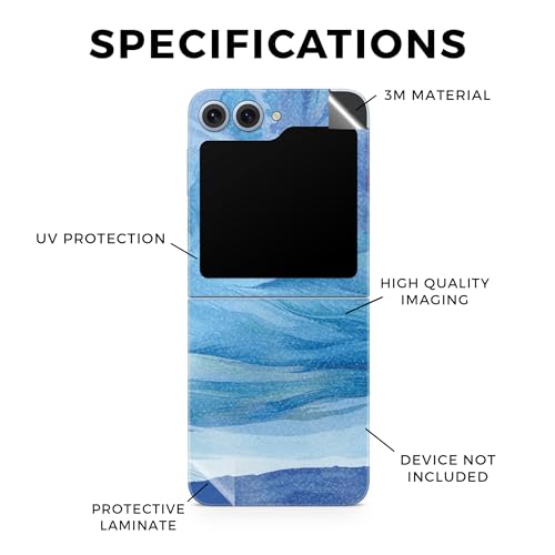 Glossy Glitter Phone Skin Compatible with Samsung Galaxy Z Flip 6 - Cell Phone Towers - Premium 3M Vinyl Protective Wrap Decal Cover - Easy to Apply | Crafted in The USA by MightySkins by MIGHTY SKINS - Used condition - Image 2
