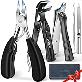 2026 Toenail Clippers for Thick Toenails for Seniors, Angled Head Large Toe Nail Clippers Set for Men, Heavy Duty Ingrown Toenail Clippers with Long Handle, Ultra Sharp Slanted Nail Cutter Wide Jaw