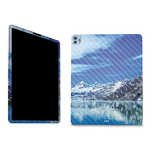 Image of MightySkins Carbon Fiber Skin Compatible with Apple iPad Pro 12.9 inch M2 6th Gen (2022) Full Wrap Kit - Sky Lake | Protective, Durable Textured Carbon Fiber Finish | Easy to Apply | Made in The USA