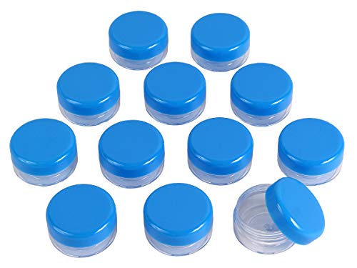 Alsino 12er Set Sortierdosen Perlendosen ca. 2 x 3,7 cm mit Deckel und Aufbewahrungsbox, Farbe:Sortierdosen klein blau…