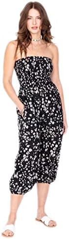 likemary Harem Jumpsuit for Women - Silk Look Womens Jumpsuit - 2 in 1 Convertible Harem Pants - Genie Pants - Harem Trousers for Women