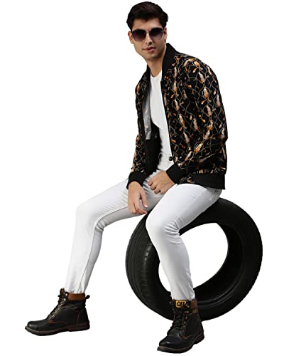 Image of Veirdo Leopard Printed Zip Up Cotton Shacket /Jacket for Men & Boys