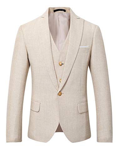 Costume en lin hommes tenue décontractée formelle pour invités