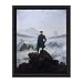 Crossroads Home Décor Wanderer Above the Sea of Fog Framed Print by Caspar David Friedrich, World Famous Wall Art Collection, Add to Your Living Room Decor, 2479B