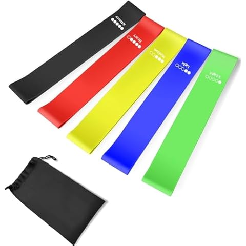 Resistance Bands for Working Out, Exercise Bands Resistance Bands Set with 5 Resistance Levels, Multi-Colored Workout Bands for Indoor and Outdoor Fitness, Leg Strength Training, Rehab, Yoga Cover