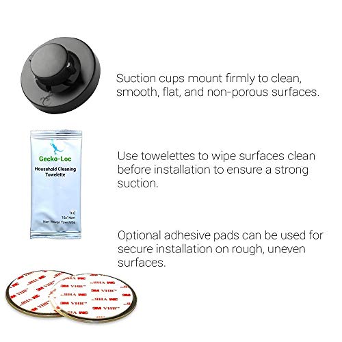 Gecko-Loc Suction Cup Shower Caddy Bath Organizer - Bathroom Storage Basket (Silver, Combo) - Thumbnail 2