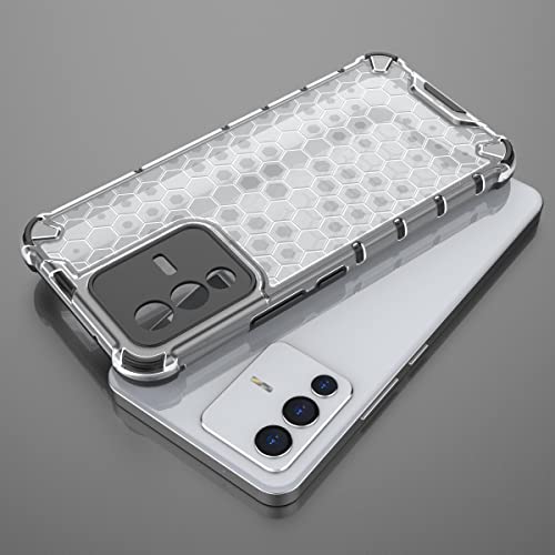 Image of Glasgow Back Case Cover Compatible with Vivo V23 5G (Stylish Design) - Transparent