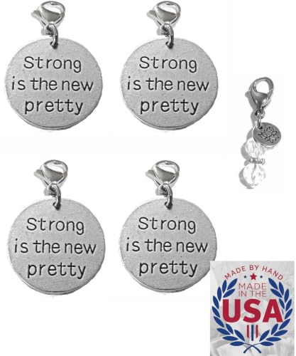 Image of Hidden Hollow Beads 4 Clip On Charms for Purse, Handbag, Keychain, Zipper Pull, Backpack, Jewelry Accessory, USA