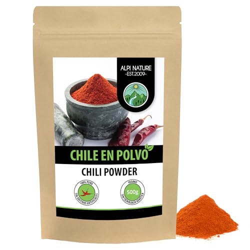 Alpi Nature Chile en Polvo 500g, Chiles Secos y Molidos, Chile en Polvo Picante Molido