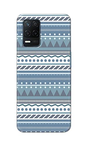 Image of Printed Hard Back Cover Case for Realme 8 5G | Realme 8S 5G Back Cover (Seamless Geometric Tribal Pattern) -1803