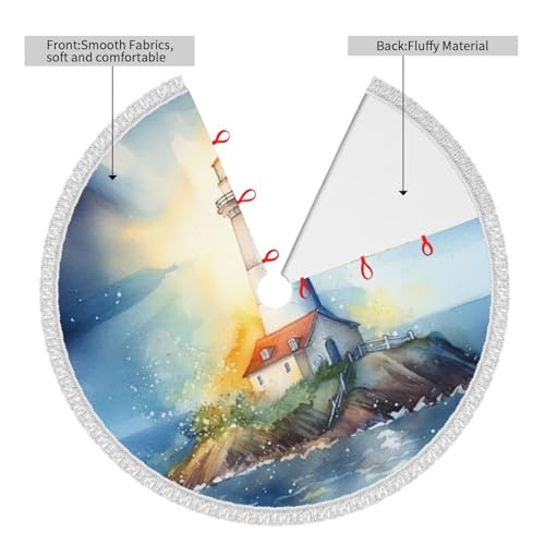 Jupe de sapin de Noël pour les vacances : cache-pied de 121,9 cm